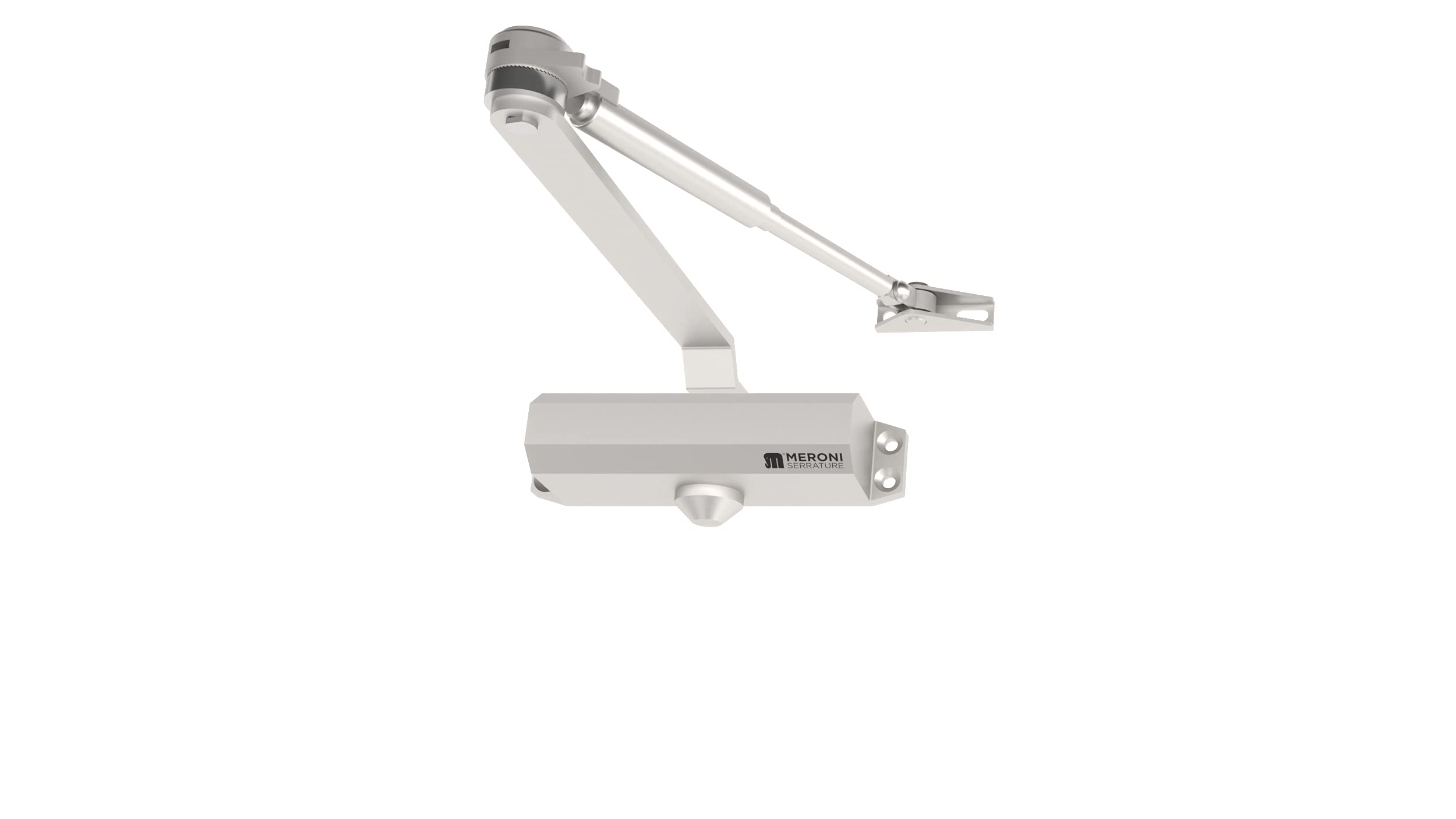 Meroni Lock Door Closer Silver Hold-Open Arm 90°
