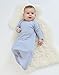 Woolino Infant Nightgown - 100% Superfine Merino Wool Baby Gowns - Newborn Sleeper Gown for Boy & Girl - 0-6 Months - Blue