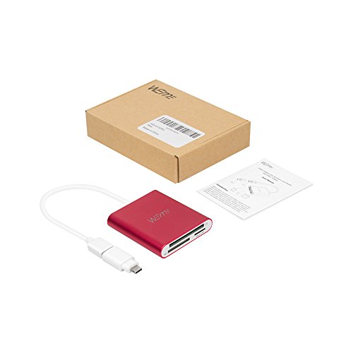 WEme Compact Flash CF Card Reader, Aluminum SuperSpeed USB 3.0 Multi Ports Micro SD Card Adapter with USB-C OTG Converter for Sandisk SDXC/SDHC Card and Laptop, Tablet, Phone, MacBook Pro/Air, iMac