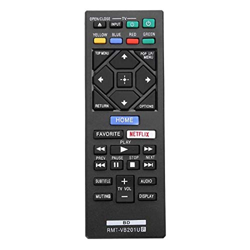 VINABTY RMT-VB201U Replacement Remote Control Compatible with Sony Blu-ray BDP-S3700 BDP-BX370 BDP-S1700 BDP-S6700 DVD Player without BLUETOOTH Button.