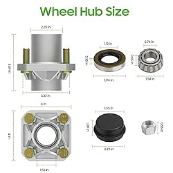 10L0L Golf Cart Front Wheel Hub Set with Metal Dust
