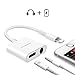 Lightning to 3.5 mm Headphone Jack Adapter , Excellenter iPhone X/ 8/ 7 Plus Earphone Lightning Adapter & Splitter, 2 in 1 Aux Headphone Jack Audio + Charge Cable Adapter, Support iOS 10.3 and Later