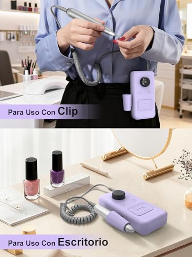 COPPA Professional Nail Lathe, NDK106 Electric Nail File with 12 Bits 31 Bands, 45000 RPM Adjustable Speed Nail Drill Kit for Polishing and Removal of Acrylic Nails, Salon & Home