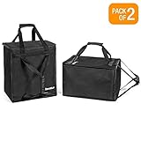 Homevative Reusable Insulated Grocery Bags Hot and Cold Food Storage for Shopping, Travel, and More. Cooler and Thermal Tote set. (Pack of 2) - Also Great for Shipt, Instacart, and Pro Shoppers