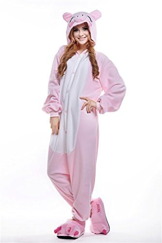 Children's Pajamas Animal Costume Kids Sleeping Wear Kigurumi Pajamas Cosplay (12Yrs(fits for height59"-63"), Pink pig)
