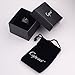Caperci 2.0ct Black CZ Diamond Wedding Engagement Ring Bridal Set Princess Cut Black 925 Sterling Silver