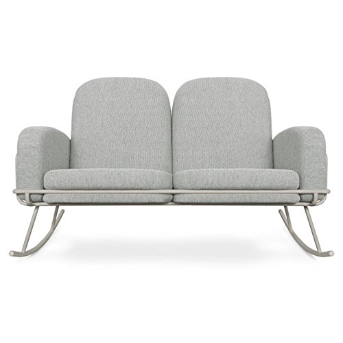 Nursery Works Ami 3 Piece Rocker Loveseat Cushion Set in Gray Weave