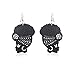 DONGMING Fashion Female Portrait Earrings African Turban Shaped Drop Earrings Creative Hook Dangle Earrings for Women Girl Ear Jewelry Eardrop Gift,Black