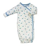 Babysoy Organic Pattern Kimono Bundlers (06-09 Months, Whale)