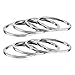 Set of 4 Women's Plain Band Knuckle Stacking Midi Rings by Silver Phantom Jewelry