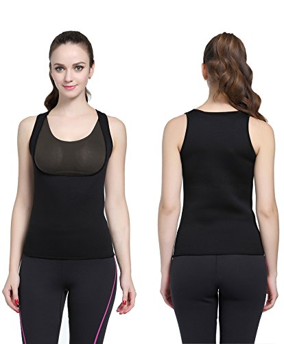 Glamours Womens Body Shaper Vest for Weight Loss Slimming Sweat Fat Burner Tank Top (Medium) - Thumbnail 4
