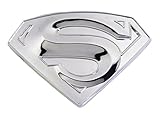 Western New Silver Mens Superhero Superman Metal