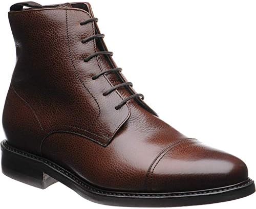 Costoso Italiano Height Increasing Brown Leather Casual Elevator Lace Up Lift Boots for Men with 3 Inch Hidden Heel
