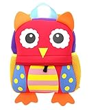 Shinybaby Kids Backpack 3D Animal Cartoon Preschool Lunch Bag for Little Toddlers (Owl)