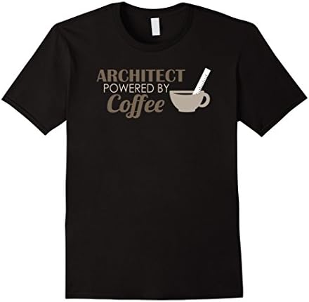 Mens Architect T-shirt - Architect powered by coffee Medium Black
