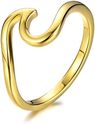 Chic 925 Sterling Silver Wave Cut Girl Ring,Designed for Women to Design Home Casual Wear