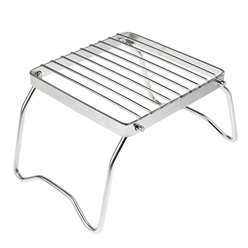 Homyl Stainless Steel Portable Folding Stove Stand Camping Hiking Picnic BBQ Cooking Tools