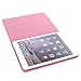 iPad Mini 1/2/3 Cover,Inspirationc iPad Mini 1/2/3 Crown Pattern Heavy Duty Rugged Leather Flip Smart Cover for Apple iPad Mini 1/2/3 Bling Diamond Protective Stand Case--Pink