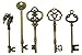 XONOR 36Pcs Extra Large Antique Bronze Finish Skeleton Keys Rustic Key for Wedding Decoration Favor, Necklace Pendants, Jewelry Making