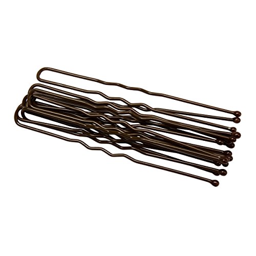 Amariver 200 Pieces Brown Bobby Pins U Shape Hair Pins Bun Hair Clips for Women and Girls with Transparent Storage Box (Brown) - Thumbnail 2