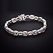 Caperci Rainbow Candy Valentines Jewelry Gifts Multi-Colored Gemstone Link Bracelet for Women, 7.25''