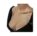 Fashion 21 Women's Sexy Bikini Bra Shaped Chain Twisted Rope Simple Body Jewelry (Silver Tone)