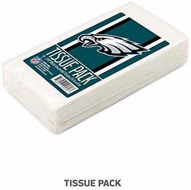 Worthy Promo NFL Philadelphia Eagles Tissue Packs 10-Pack, 100 Tissues. 3-Ply, White, Unscented. Officially Licensed. Gifts for Men, Women. Stocking Stuffers.