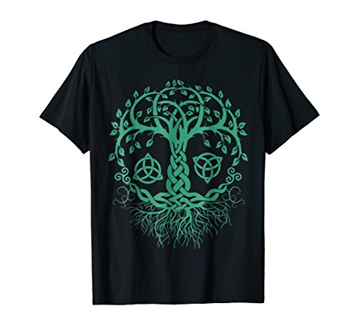 WICCAN, PAGAN, OCCULT AND WITCHCRAFT T SHIRTSCELTIC KNOT TREE OF LIFE SHIRT, TREE OF LIFE VIKING TSHIRT T-ShirtOEKO-TEX STANDARD 100