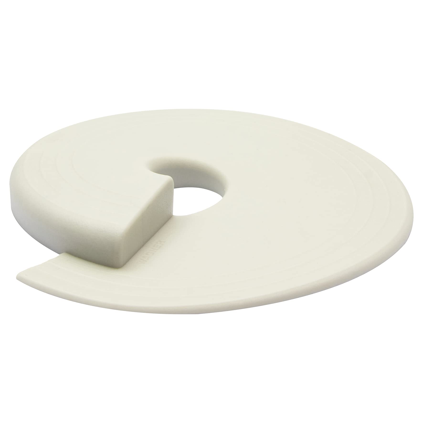 Wagner Door Wedge/Doorstop - Ø 110 x 13 mm, White Design Wedge Made of an Innovative elastomer, to be Pushed Underneath Doors or to be clamped, with Incline for Different uses - 15697901