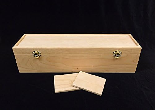Wooden Trading Card Deck Box with Hinged Lid | 2 Removable Dividers | Fits Up To 750 Sleeved Cards