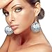 3 Pairs Disco Earrings Silver Ball Earrings Women's Costume Accessories