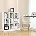 VASAGLE Wooden Bookcase Open Cubes Shelves, Free Standing Bookshelf Storage Unit Display Cabinet, 33.9 x 11 x 37.2 Inches, White ULBC52WTV1