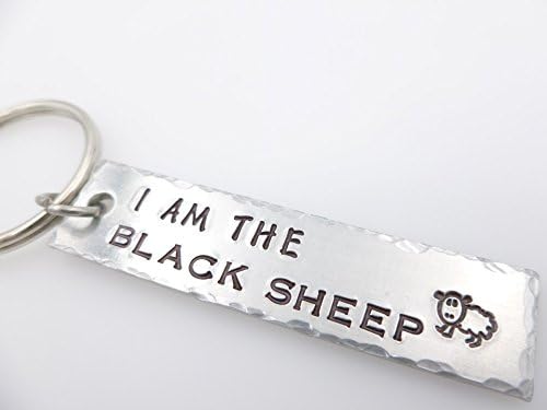 Hand Stamped Family Gift Idea I am the black sheep birth order key chain gift for brother gift for sister unisex funny gift idea