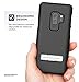 Encased Galaxy S9 Plus Belt Case with Kickstand and Holster Clip, Ultra Thin Slimline Combo Shell Cover with Durable Metal Stand for Samsung S9+ (Smooth Black)
