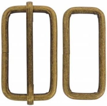 Marlous Designs1.5" (38mm) Slide Buckle / Rectangle Link Combo, Antique Finish ~ 1 Set