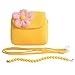 Aligle Little Girl Beauty Set Plush Flower Handbag + 2 Hair Clip + Necklace and Bracelet (Yellow)
