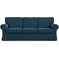 TLYESD Ektorp Sofa Cover 3 Seat Replacemen for IKEA Ektorp Sofa Cover,Ektorp Couch Cover, Ektorp 3 Seater Cover Only(Dark Ocean)