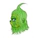 The Grinch Mask with Fur Cosplay Costume Mask Christmas Outfit Prop