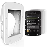 TUSITA Replacement  Silicone Case Cover For Garmin Edge 520 GPS Bike Computer (White)