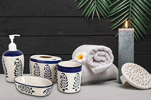 lilypin® Bathroom Ceramic Accessories Set Ceramic Toothbrush Holder Ceramic Bathroom Accessories Set Ceramic