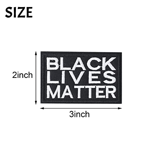 GYGYL 2Pcs Tactical Flag Patch-Black Lives Matter, Hook Fastener American Military Patches for Tactical Caps, Bags, Backpacks, Tactical Vest, Military Uniforms
