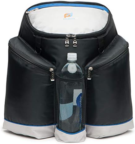 Extra Large Insulated Meal Prep Backpack Cooler. Heavy Duty 1680D Fabric, High Density Thick Insulation, 2 Heat Sealed Removable Liners, Large Padded Pockets, Strong Zippers. Camping Travel Beach Gym