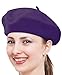 Classic Solid Color Wool French Beret (Dark Purple)