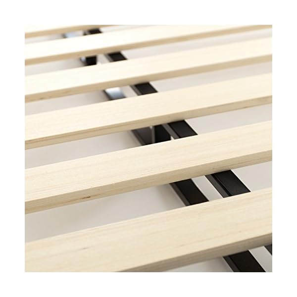 ZINUS Metal Box Spring with Wood Slats /4 Inch Mattress Foundation