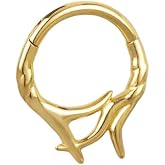 16GA 316L Stainless Steel Spiked Thorn Hinged Segment Clicker Ring