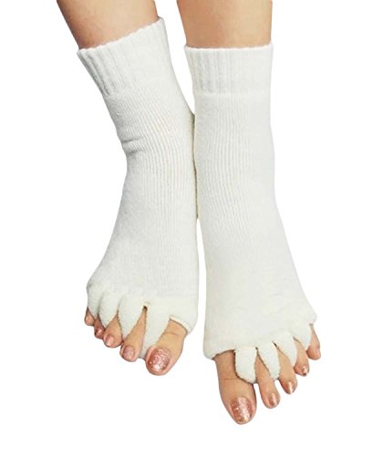 Toe Separator Women Foot Alignment Socks Yoga GYM Massage Toeless Relieve Pain 3 Pack