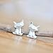 Origami Cat Earrings in Sterling Silver 925 - Jamber Jewels