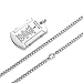 Molike Stainless Steel Men's Cross and Bible Verse Prayer Dog Tag Pendant Necklace, Christian Jewelry