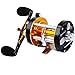 SougayilangFishing reels Round Baitcasting Reel - Conventional Reel - Reinforced Metal Body & Supreme Star Drags-Right Hand-Golden-Black-Warrior 6000