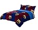 FCB FC Barcelona 3pcs Sherpa Set Queen Size, Blanket Set with 2 Pillow Shams